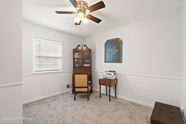 7813 Delightful Way, Louisville, KY 40291 - sitting room featuring carpet and ceiling fan