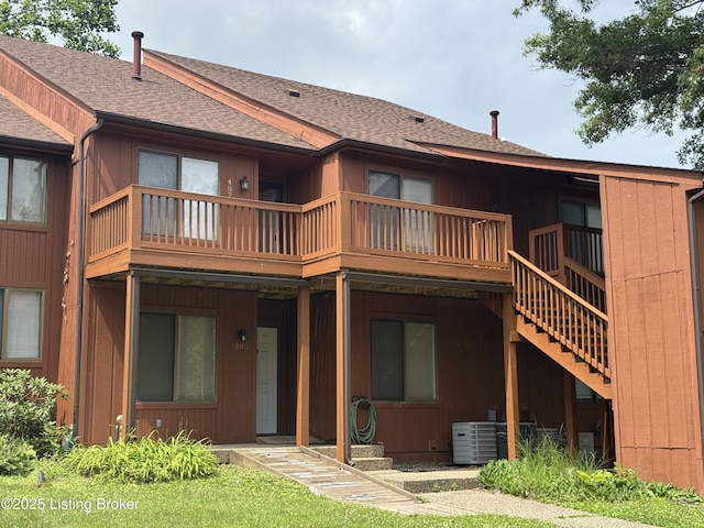 487 Piping Rock Rd, Brandenburg, KY 40108 - back of house with a shingled roof and a deck