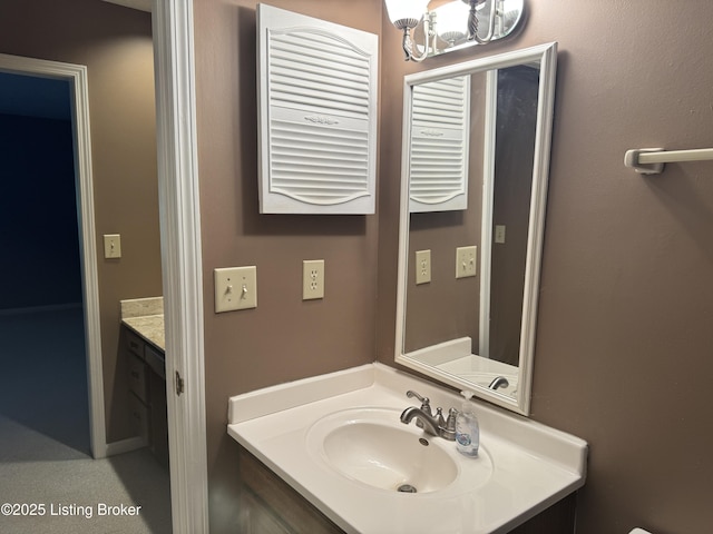 487 Piping Rock Rd, Brandenburg, KY 40108 - bathroom with vanity and a chandelier