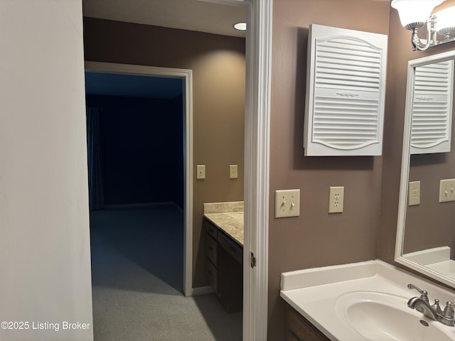 487 Piping Rock Rd, Brandenburg, KY 40108 - bathroom featuring vanity and a chandelier