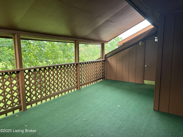 487 Piping Rock Rd, Brandenburg, KY 40108 - unfurnished sunroom with lofted ceiling