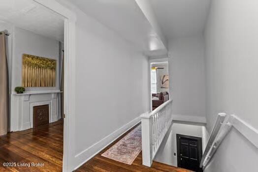 1129 S Brook St # 4, Louisville, KY 40203 - hall featuring wood finished floors and an upstairs landing