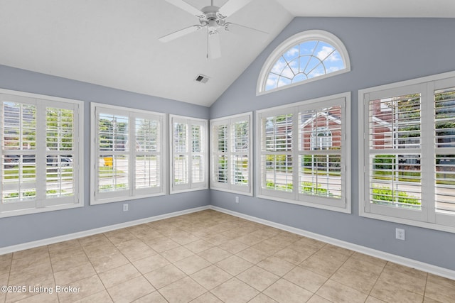 4331 Ivy Crest Cir, Louisville, KY 40241 - unfurnished sunroom with tile patterned floors and high vaulted ceiling