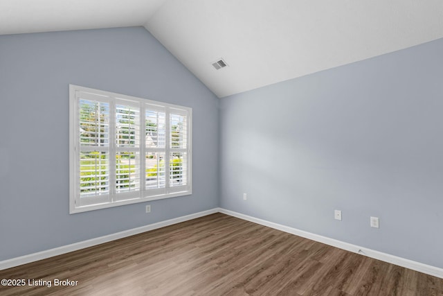 4331 Ivy Crest Cir, Louisville, KY 40241 - unfurnished room with wood finished floors and vaulted ceiling