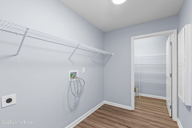 4331 Ivy Crest Cir, Louisville, KY 40241 - laundry room with washer hookup, wood finished floors, and hookup for an electric dryer