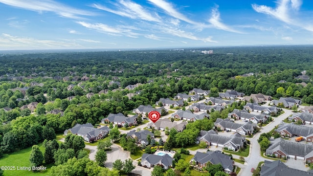 4331 Ivy Crest Cir, Louisville, KY 40241 - aerial view of residential area with a heavily wooded area