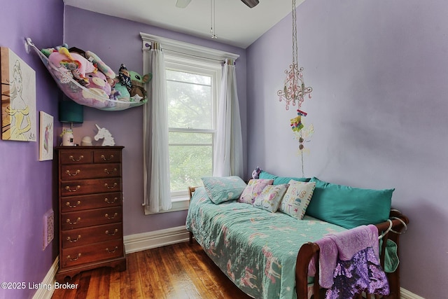 1331 Highland Ave, Louisville, KY 40204 - bedroom with wood finished floors and ceiling fan