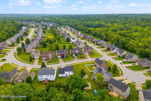 17804 Birch Bend Cir, Fisherville, KY 40023 - aerial view of residential area featuring a forest