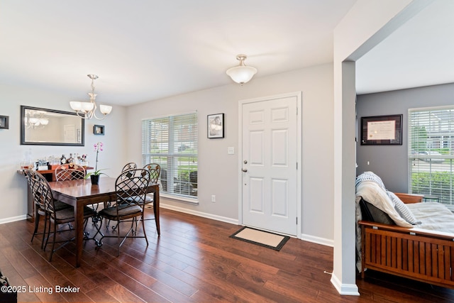 17804 Birch Bend Cir, Fisherville, KY 40023 - dining area with wood finished floors and a chandelier