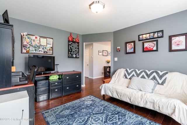 17804 Birch Bend Cir, Fisherville, KY 40023 - living area featuring dark wood finished floors