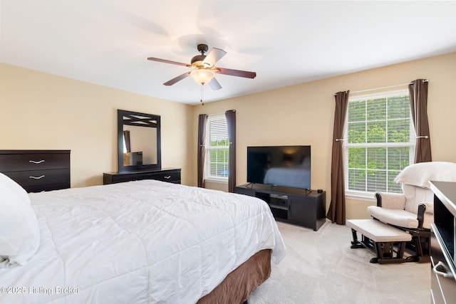 17804 Birch Bend Cir, Fisherville, KY 40023 - bedroom featuring light carpet and ceiling fan