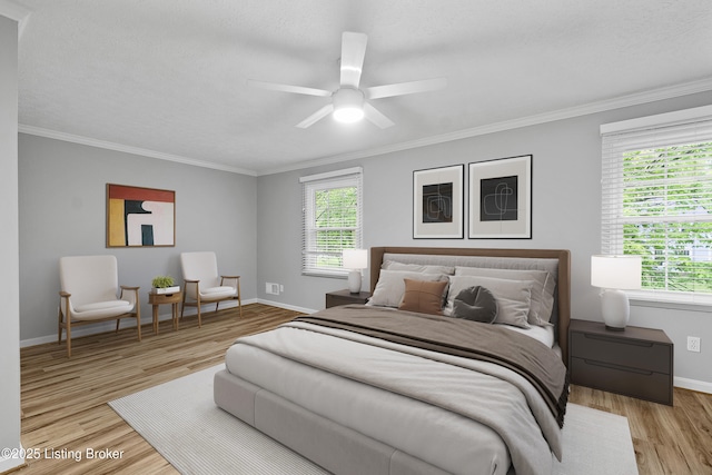 1908 Landing Rd, Prospect, KY 40059 - bedroom featuring wood finished floors, ornamental molding, and ceiling fan