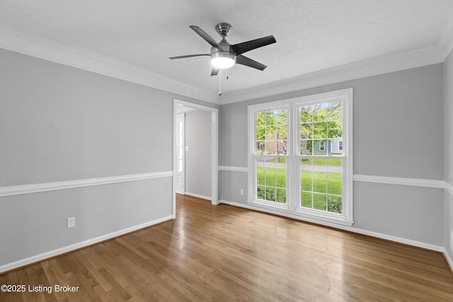 1908 Landing Rd, Prospect, KY 40059 - unfurnished room with wood finished floors, crown molding, and ceiling fan