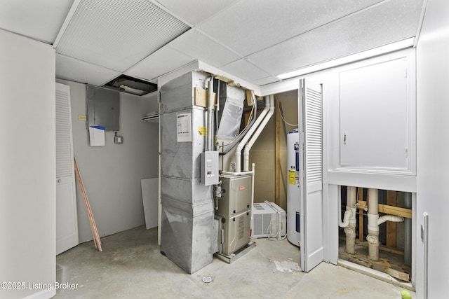 1908 Landing Rd, Prospect, KY 40059 - utility room featuring heating unit and water heater