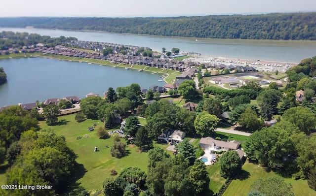 1908 Landing Rd, Prospect, KY 40059 - aerial view of property and surrounding area featuring a large body of water and nearby suburban area