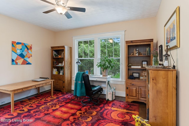 2144 Baringer Ave, Louisville, KY 40204 - home office featuring ceiling fan