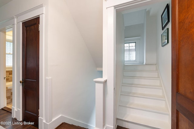 2144 Baringer Ave, Louisville, KY 40204 - stairs with wood finished floors