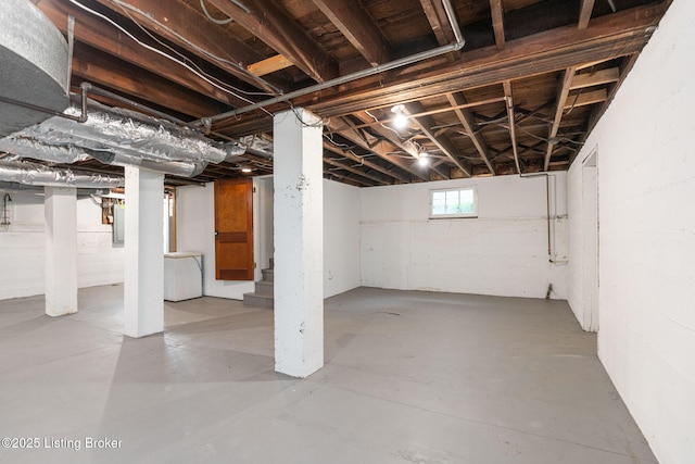 2144 Baringer Ave, Louisville, KY 40204 - basement featuring electric panel and stairs