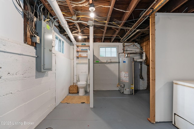 2144 Baringer Ave, Louisville, KY 40204 - basement featuring gas water heater and electric panel