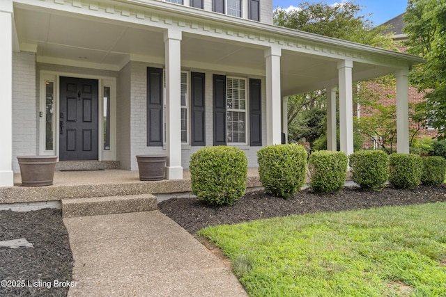3903 Zaring Mill Ct, Louisville, KY 40241 - property entrance featuring brick siding and a porch