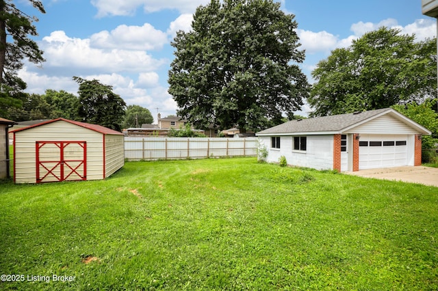 6218 Helenjean Way, Louisville, KY 40272 - view of yard with a detached garage and a storage unit