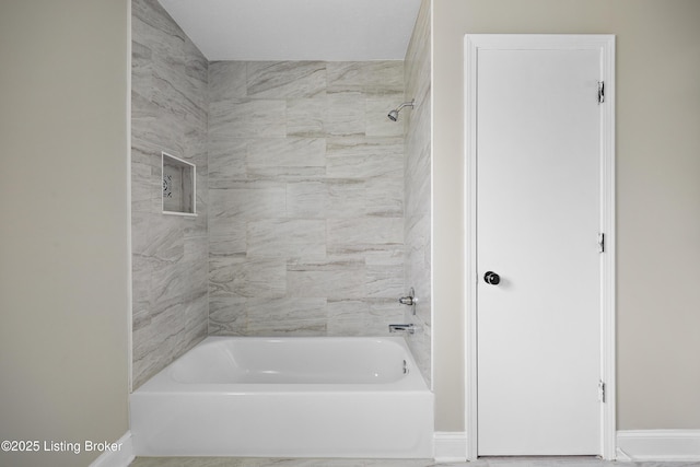 6218 Helenjean Way, Louisville, KY 40272 - bathroom with washtub / shower combination and baseboards