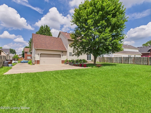 6408 Autumn Oak Way, Louisville, KY 40272 - obstructed view of property with driveway, an attached garage, roof with shingles, brick siding, and a residential view