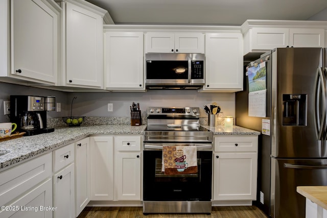126 Shallow Springs Ct, Bardstown, KY 40004 - kitchen with appliances with stainless steel finishes, white cabinets, and light stone countertops