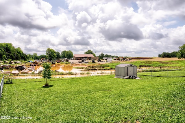 126 Shallow Springs Ct, Bardstown, KY 40004 - view of yard with a storage shed and a water view