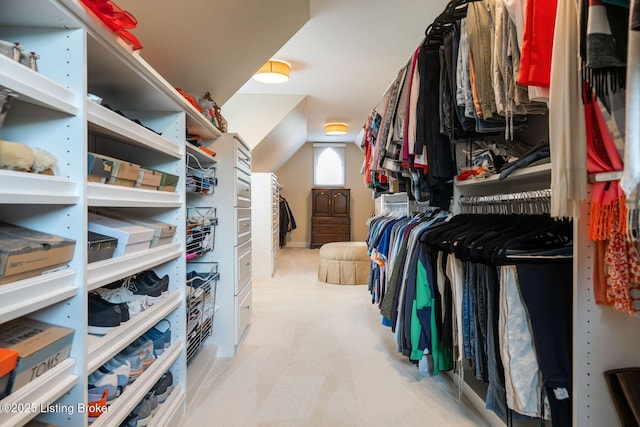 12812 Ridgemoor Dr, Prospect, KY 40059 - spacious closet featuring carpet and vaulted ceiling
