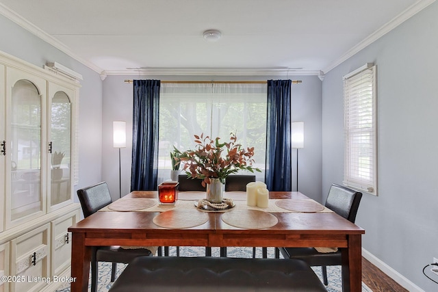 1301 Mark Trail Rd, Louisville, KY 40242 - dining space with crown molding and wood finished floors