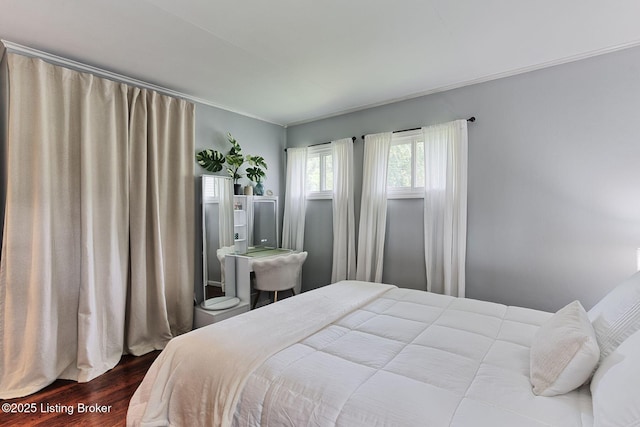1301 Mark Trail Rd, Louisville, KY 40242 - bedroom with dark wood-style flooring and ornamental molding
