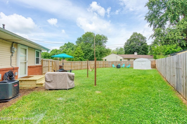 1301 Mark Trail Rd, Louisville, KY 40242 - fenced backyard featuring a storage shed