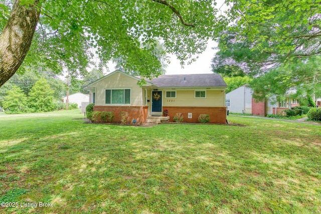 1301 Mark Trail Rd, Louisville, KY 40242 - view of front of property with brick siding and a front yard