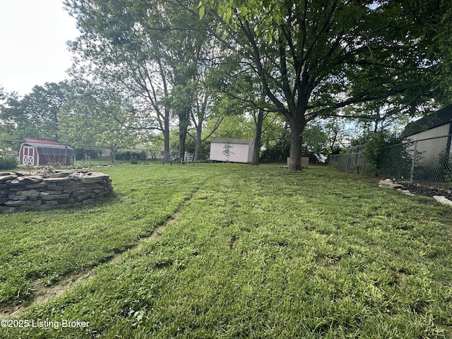 4021/2 Ripy St, Lawrenceburg, KY 40342 - fenced backyard with a storage unit