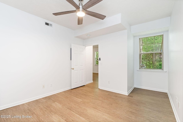 13404 Prospect Glen Way, Prospect, KY 40059 - spare room with a ceiling fan and light wood-style flooring