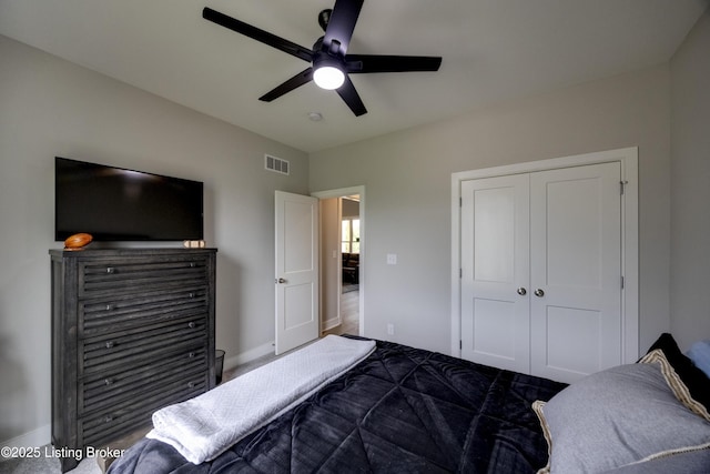 1605 Meremont Ridge Rd, Louisville, KY 40245 - bedroom with a ceiling fan and a closet