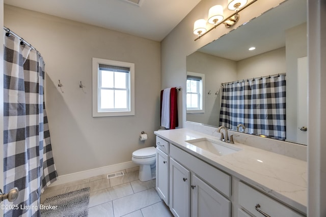 1605 Meremont Ridge Rd, Louisville, KY 40245 - full bathroom featuring plenty of natural light, vanity, tile patterned flooring, and a shower with shower curtain