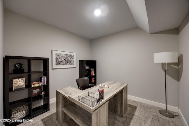 1605 Meremont Ridge Rd, Louisville, KY 40245 - carpeted office space featuring baseboards and vaulted ceiling