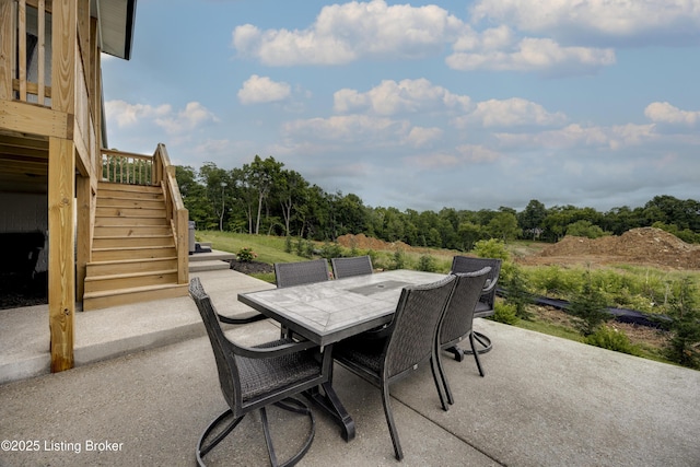 1605 Meremont Ridge Rd, Louisville, KY 40245 - view of patio with stairs and outdoor dining area