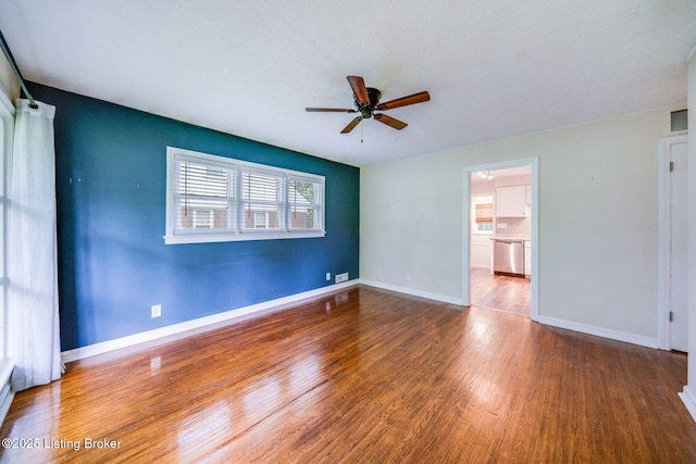 4229 Hillbrook Dr, Louisville, KY 40220 - unfurnished room with ceiling fan and wood finished floors