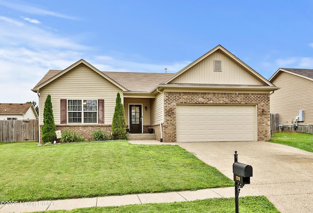 120 Spring Leaf Ct, Shelbyville, KY 40065 - ranch-style house featuring brick siding, concrete driveway, and an attached garage