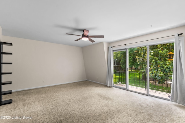 521 Zorn Ave Unit E15, Louisville, KY 40206 - carpeted spare room featuring a ceiling fan and baseboards