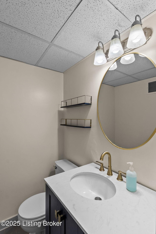 521 Zorn Ave Unit E15, Louisville, KY 40206 - bathroom with a paneled ceiling and vanity