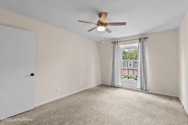 521 Zorn Ave Unit E15, Louisville, KY 40206 - carpeted spare room featuring ceiling fan and baseboards
