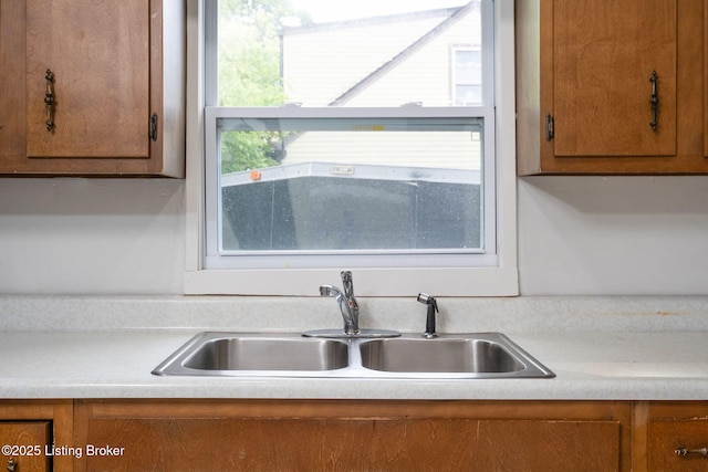 523 Fenley Ave, Louisville, KY 40222 - kitchen with brown cabinetry and light countertops