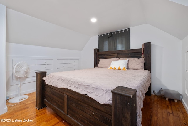 523 Fenley Ave, Louisville, KY 40222 - bedroom with lofted ceiling and light wood finished floors