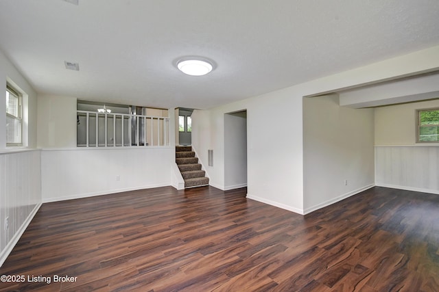 9313 Plumwood Pl, Crestwood, KY 40014 - empty room with wood finished floors and stairway