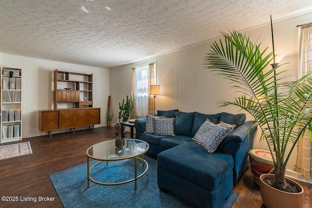 1824 Knollwood Rd, Louisville, KY 40207 - living room featuring wood finished floors and a textured ceiling