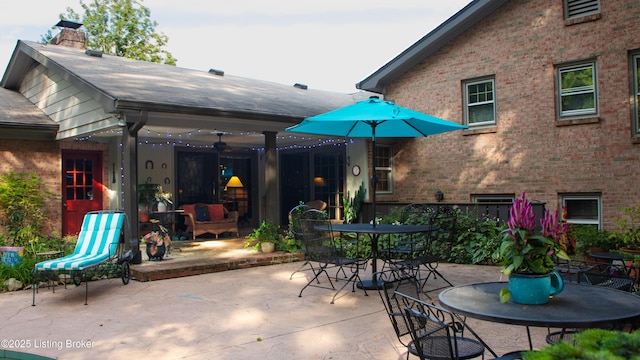 1824 Knollwood Rd, Louisville, KY 40207 - view of patio / terrace featuring outdoor dining space and a ceiling fan